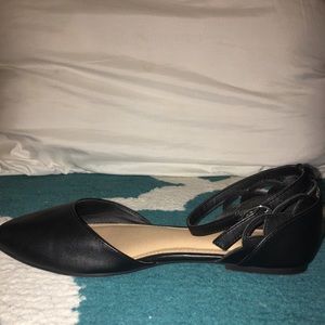 Torrid black flats with strap